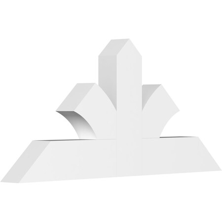 Ekena Millwork Richland Architectural Grade PVC Gable Bracket, 48"W x 22"H x 4"D x 6"F, 11/12 Pitch GBP048X22X0406RIC00